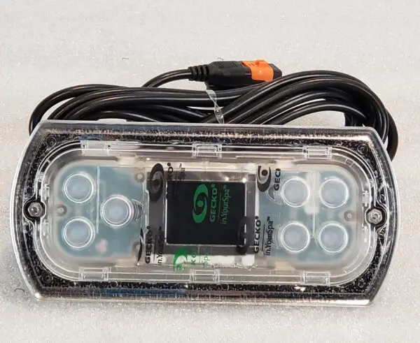 A close up of the back side of an emergency light