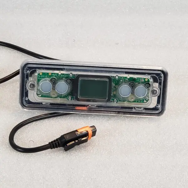 A car light with an electrical cord attached to it.