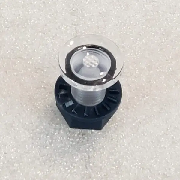 A black and white picture of a button.