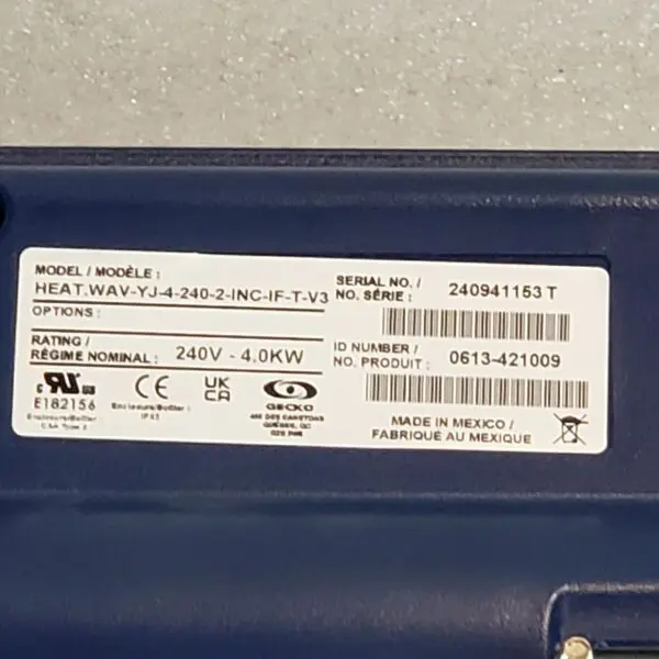 A label on the back of an electronic device.