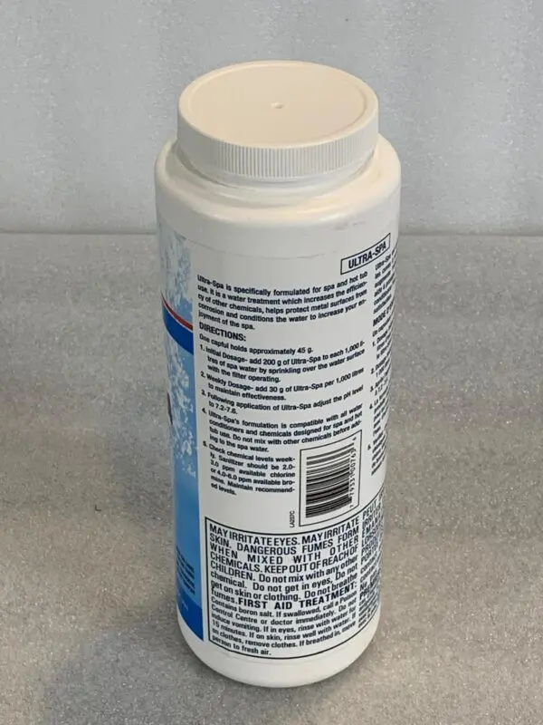 A bottle of water is shown on the counter.