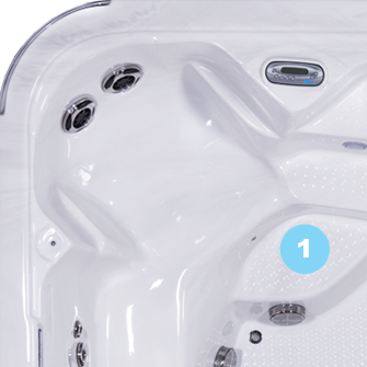 A close up of the top part of a hot tub