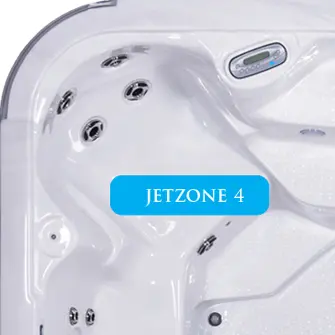 A close up of the jet zone 4 logo