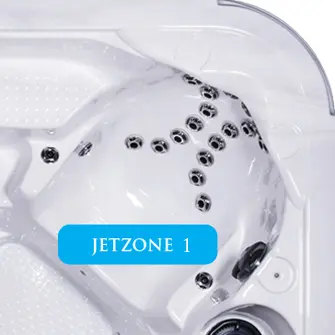 A close up of the jet zone 1 logo