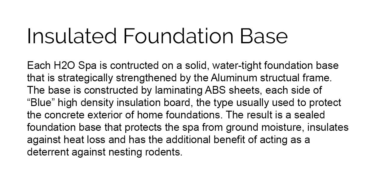 A picture of the text page for a home foundation.