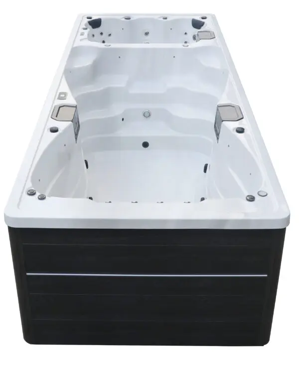 A black and white tub with two drawers