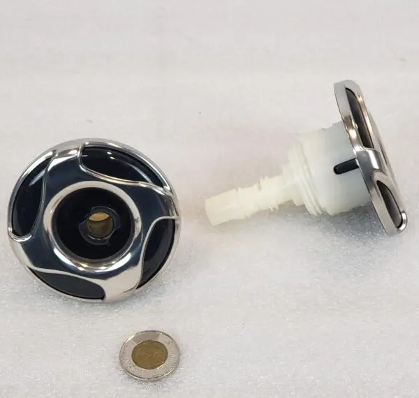 A close up of the top part of a faucet